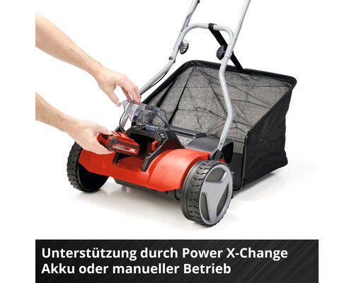 Einhell Akku Rasenmäher GE-HM 18/38 Li Mäher Handrasenmäher ohne Akku rot - 4006825641639