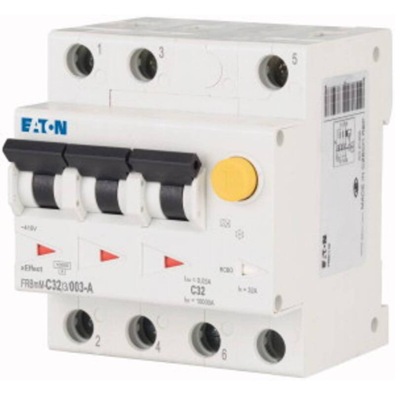 Eaton FI-Schutzschalter Leitungsschutzschalter 3-polig 32A 0.03A IP20 C A 4TE - 4015081673483