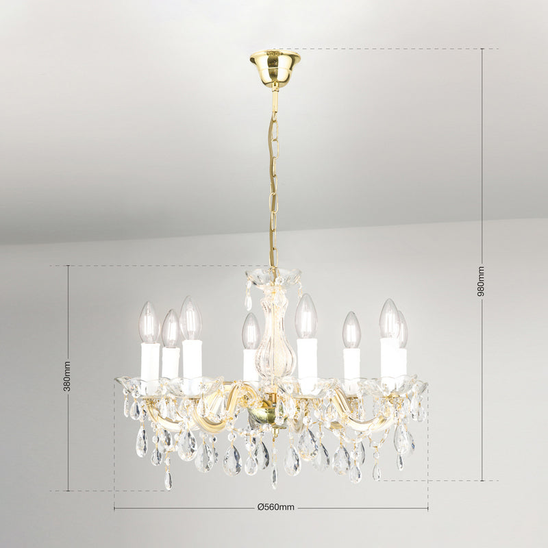 Orion Kronleuchter Dolores Deckenlampe Deckenlampe Pendelleuchte Hängeleuchte - 9003090010424
