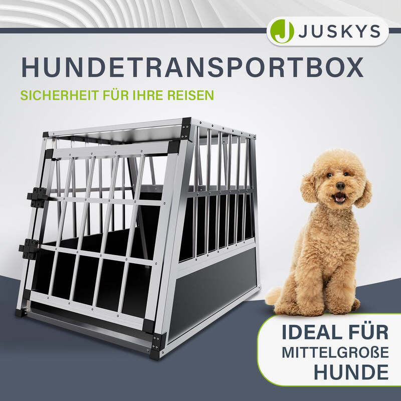 Hundebox Auto Hundetransportbox Aluminium für kleine bis mittlere Hunde - 4260304765609