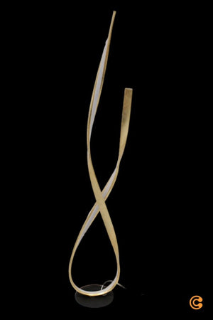 B-Ware Paul Neuhaus Stehleuchte Linda LED dimmbar gold Metall 140cm Leuchte Lampe