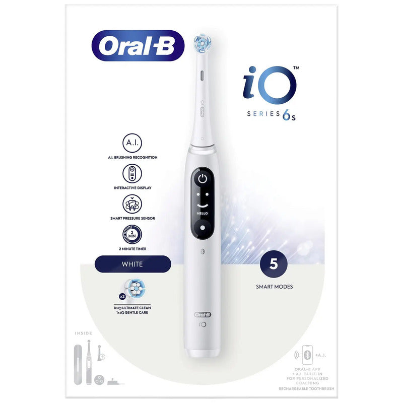 Oral-B iO Series 6s elektrische Zahnbürste weiß mit interaktivem Display - 4210201427407