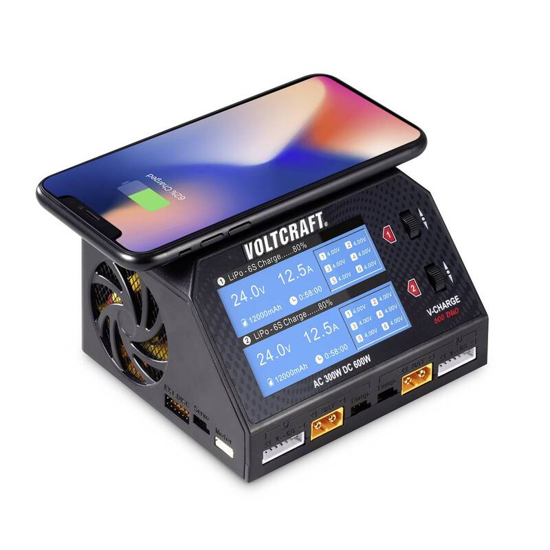 VOLTCRAFT V-Charge 600 DUO Modellbau-Ladegerät 16A LiPo LiHV LiIon LiFePO NiCd - 4053199995356