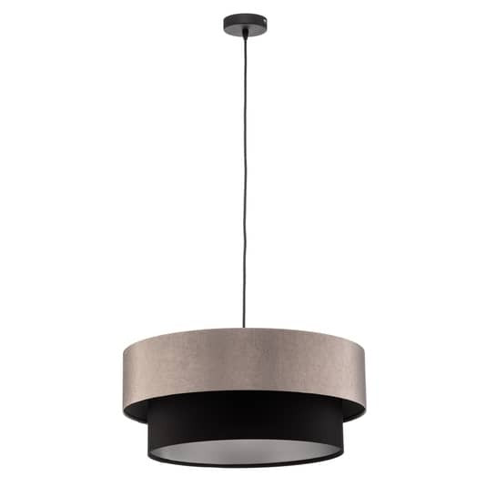 Euluna Hängeleuchte Dorina Deckenlampe Deko-Pendelleuchte E27 silber schwarz Ø50 - 5902751346794