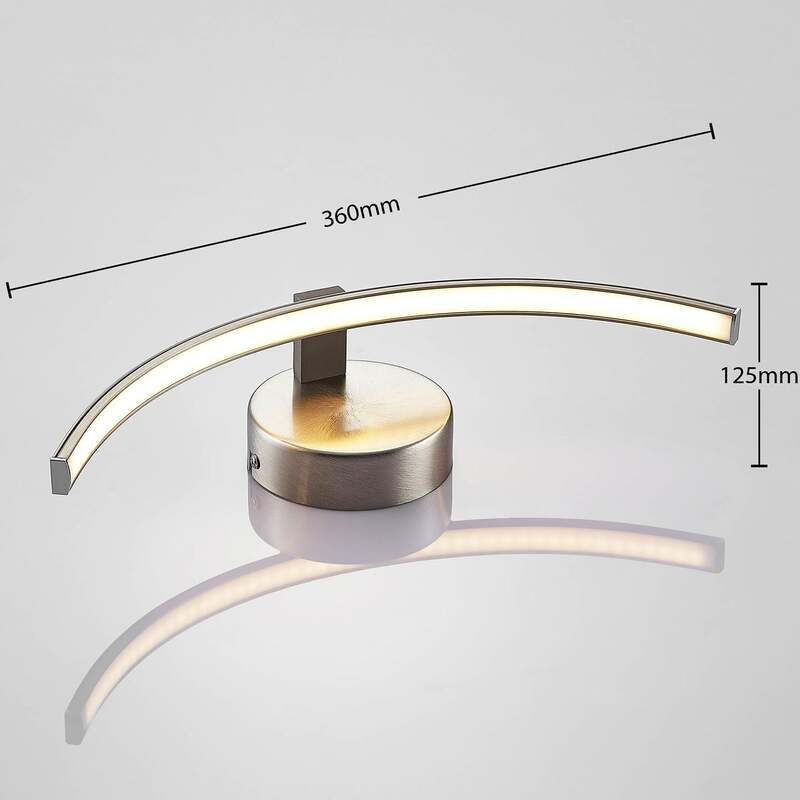 Lindby Wandleuchte Wandlampe LED Leuchte Iven nickel warmweiß Beleuchtung 34 cm - 4251096515190