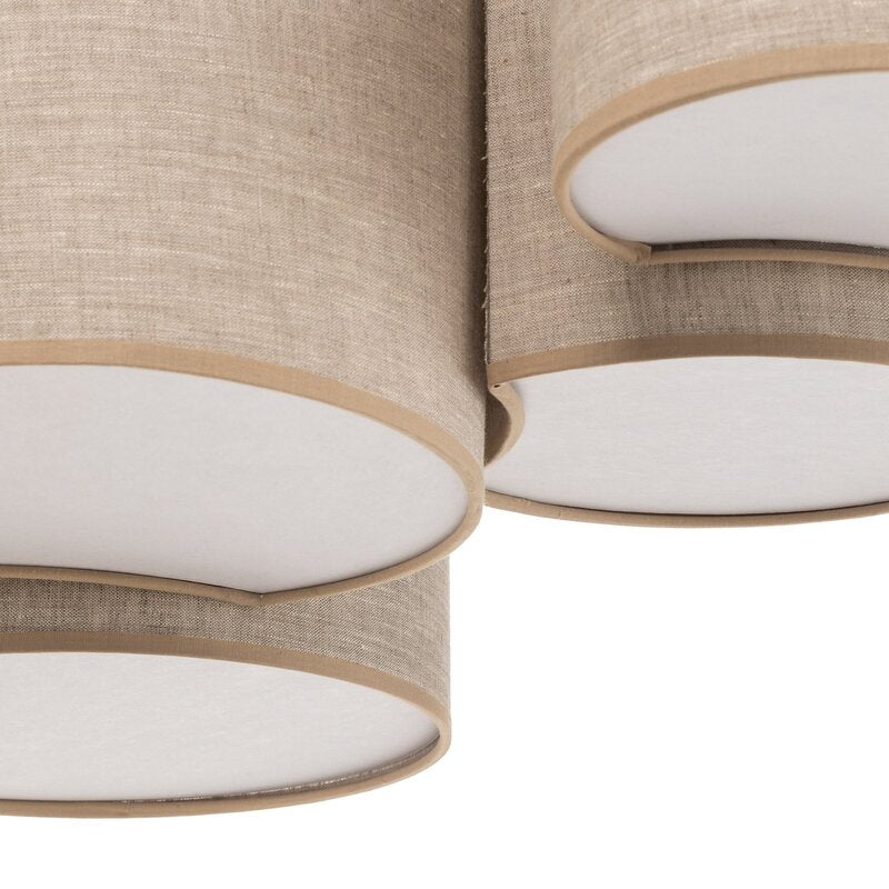 Euluna Deckenleuchte Mona Nature Lampe Leuchte Deckenlampe 5-fl E27 Leinen na257 - 5901780565930
