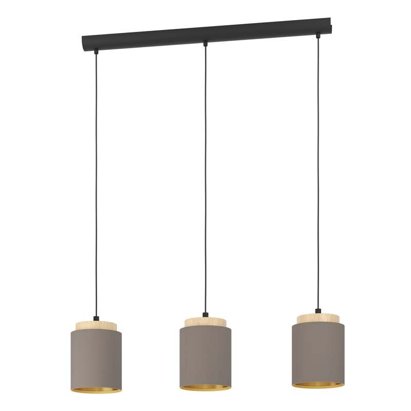 Eglo Hängelampe Hängeleuchte Albariza LED Pendelleuchte dimmbar braun 3-flammig - 9002759994464