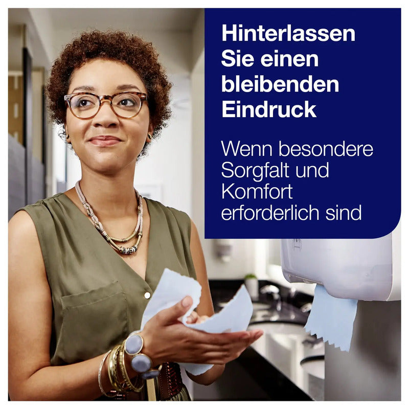 Tork Papierhandtücher blau 900m Handtuchrollen Hygienepapier für Tork H1 Rolle - 7322540122916