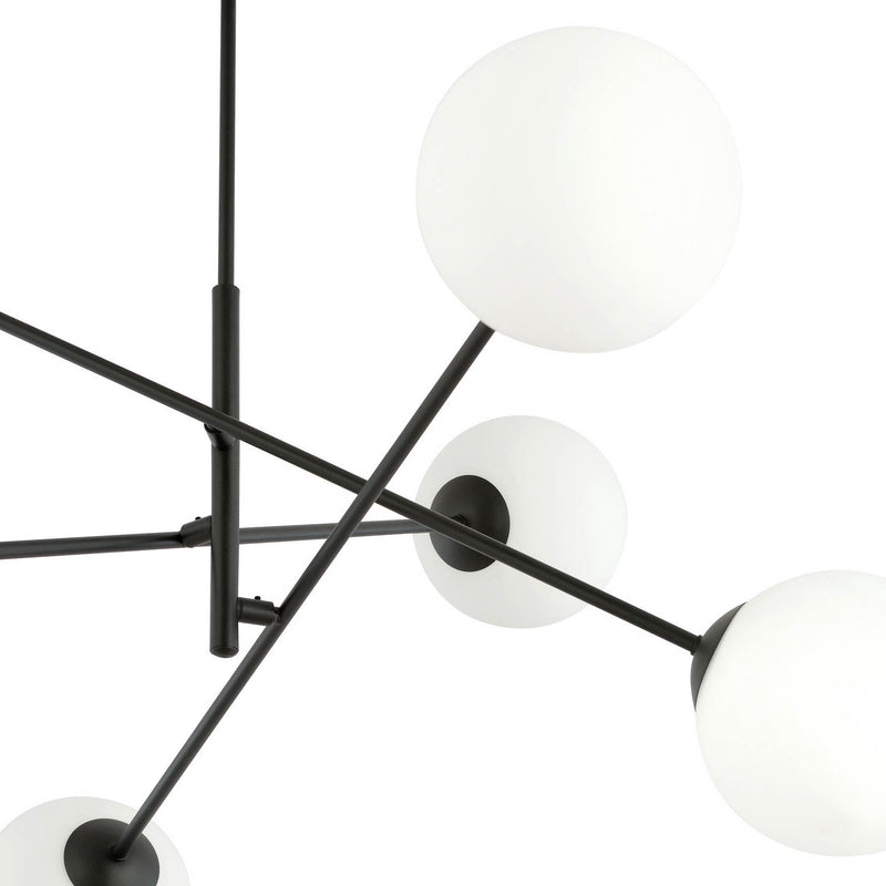 Deckenleuchte Linear schwarz/opal sechsflammig Deckenlampe Lampe SIEHE TEXT/FOTO - 5901738923591