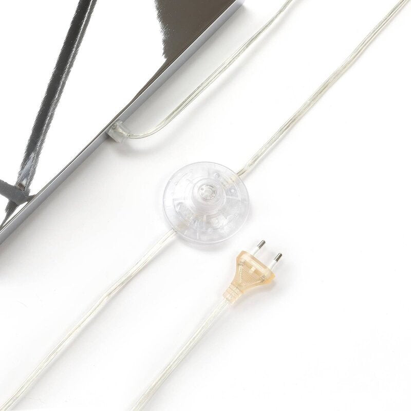 Lucande Evaine Stehleuchte Lampe Leuchte Stehlampe IP20 E27 weißer Schirm Chrom - 4251096566666
