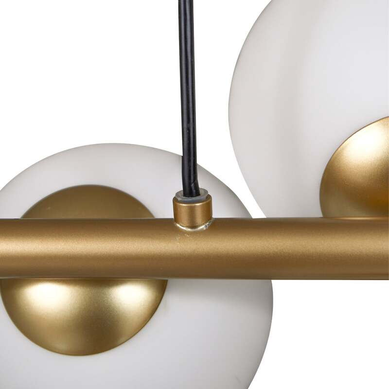 Lucande Hängeleuchte Isandro LED Hängelampe Pendelleuchte dimmbar gold 95cm - 4251911786439