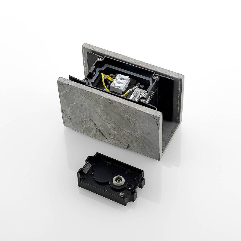 Lucande LED-Außenwandleuchte Vigga Wandleuchte Außenlampe Lampe Schieferoptik - 4251096581355