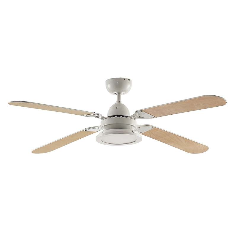 Lindby LED-Deckenventilator Tedric weiß leise Ø 133 cm für 5,4 m² - 4251911788495