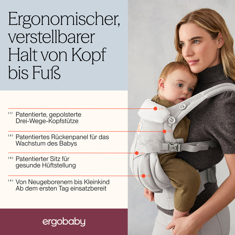 Ergobaby Babytrage Omni Classic Mesh grau Unterstützung Anhock-Spreiz-Haltung - 1220000760370