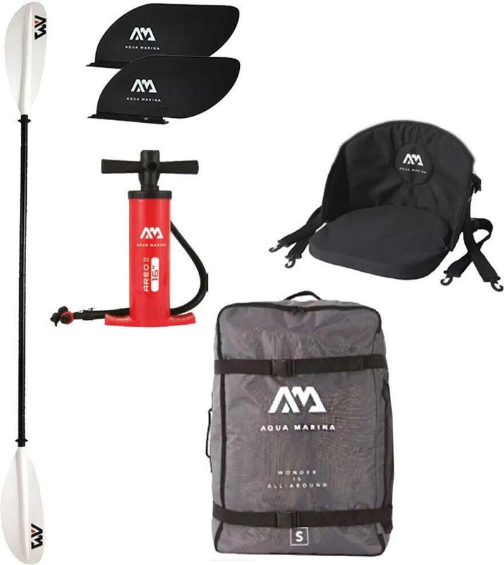 Aqua Marina Kajak Memba 330 Tourenkajak Boot 1er Set Paddel Zubehör orange - 6954521600215