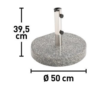 Schirmständer Granada grau 40 kg Sonnenschirmständer mit Kombi-Adapter 38-48mm - 4007876502528