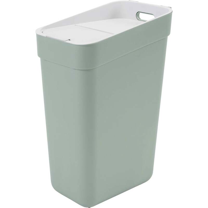 Curver READY TO COLLECT Mülleimer Abfallbehälter Grün Deckel Wandbefestigung 30L - 3253922103015