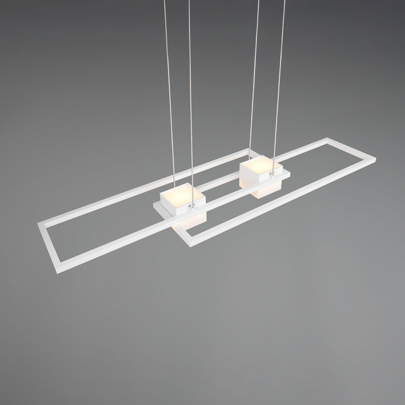TRIO LIGHTING Hängeleuchte Albany LED dimmbar weiß 100x28cm Alu Fernbedienung - 4017807610338