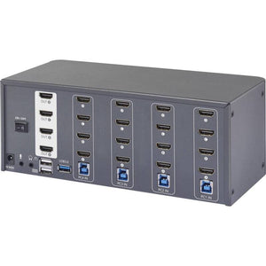B-Ware KVM-Konsole Umschalter Switch SpeaKa Professional HDMI 4x4 Port Multi Display