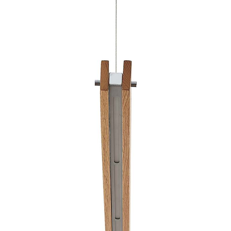 Lindby Pendelleuchte Hängeleuchte LED Holz dimmbar Alimara warmweiß 138 cm Lampe - 4251096597448