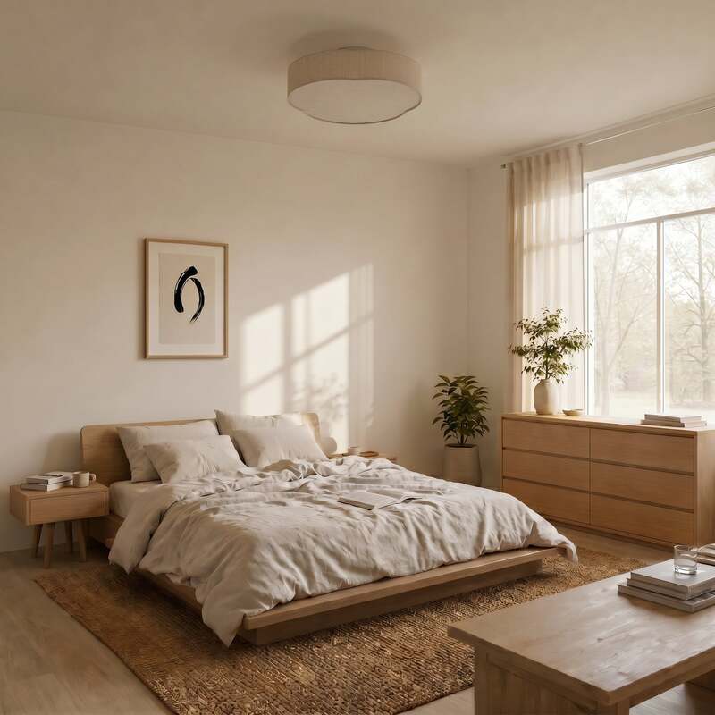 Lindby Deckenleuchte Winona LED Lampe dimmbar CCT creme 48x46cm IP20 2300lm - 4255830913976
