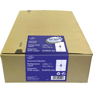 B-Ware Avery-Zweckform Universal-Etiketten 105x148mm 2000 Stück für Laserdrucker weiß