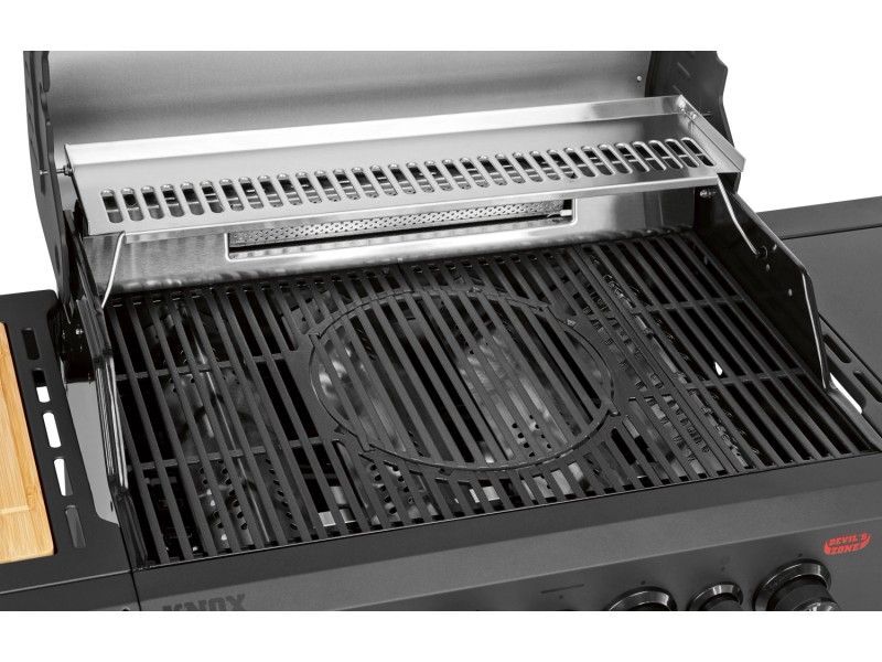 Jamestown Gasgrill KNOX Master Class 4-Brenner Gusseisen schwarz mit Abdeckhaube - 4007873299438