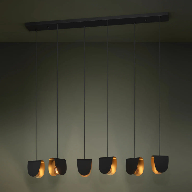 Stars Of Light Hängelampe Serenara 6-flammig LED dimmbar schwarz gold 138cm - 9008606242726