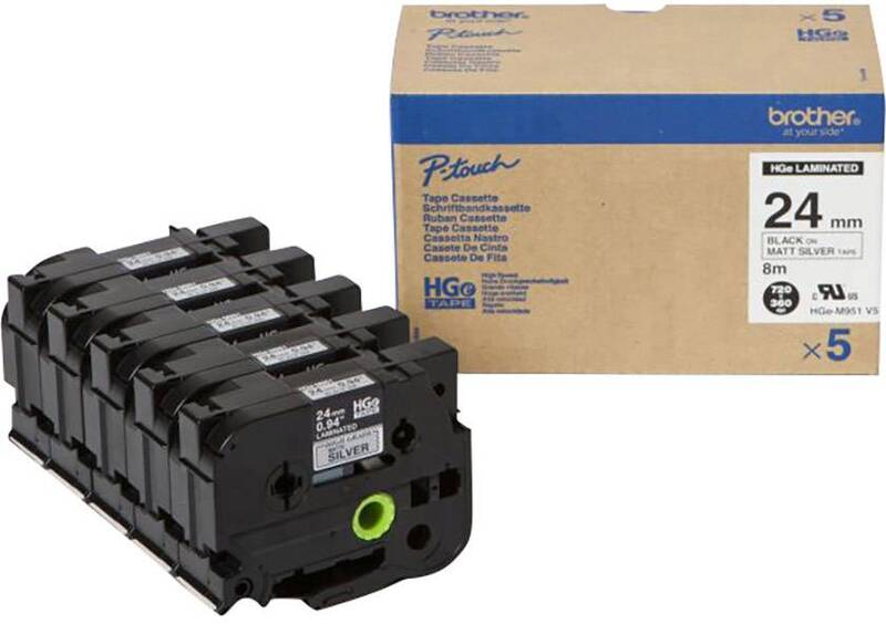 Brother Band HGe-M951V5 Etikettensilber 24mm P-touch 9500PC 3STÜCK SIEHE TEXT - 4977766684736