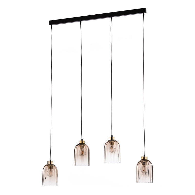 Glas-Hängeleuchte Sapito vierflammig amber Deckenlampe Lampe SIEHE TEXT/FOTO - 5901780556259