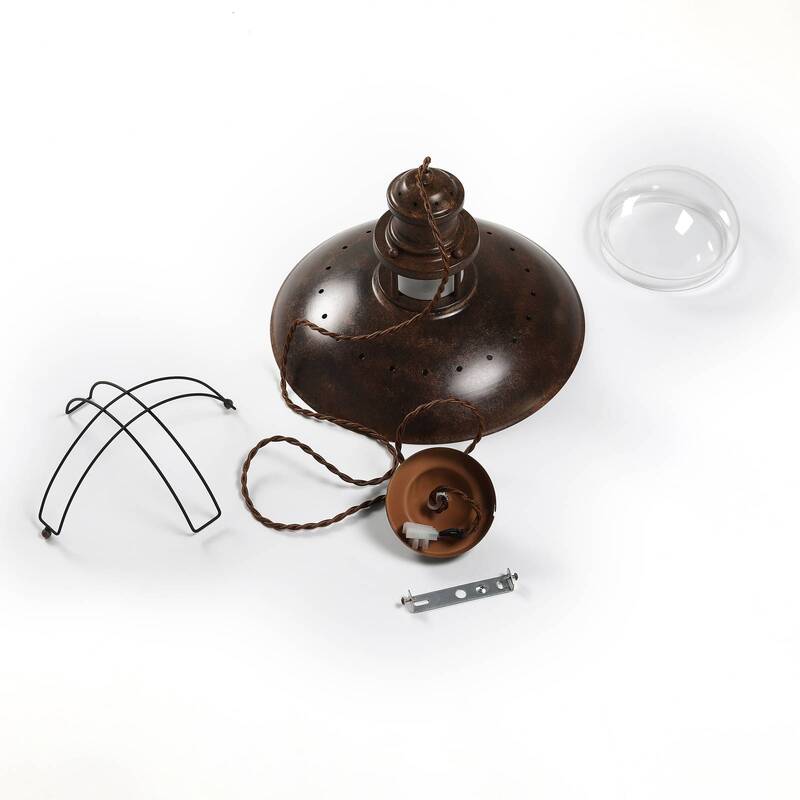 Lindby Pendelleuchte Esszimmerlampe Küchenlampe Hängeleuchte E27 braun Rustikal - 4251096524154