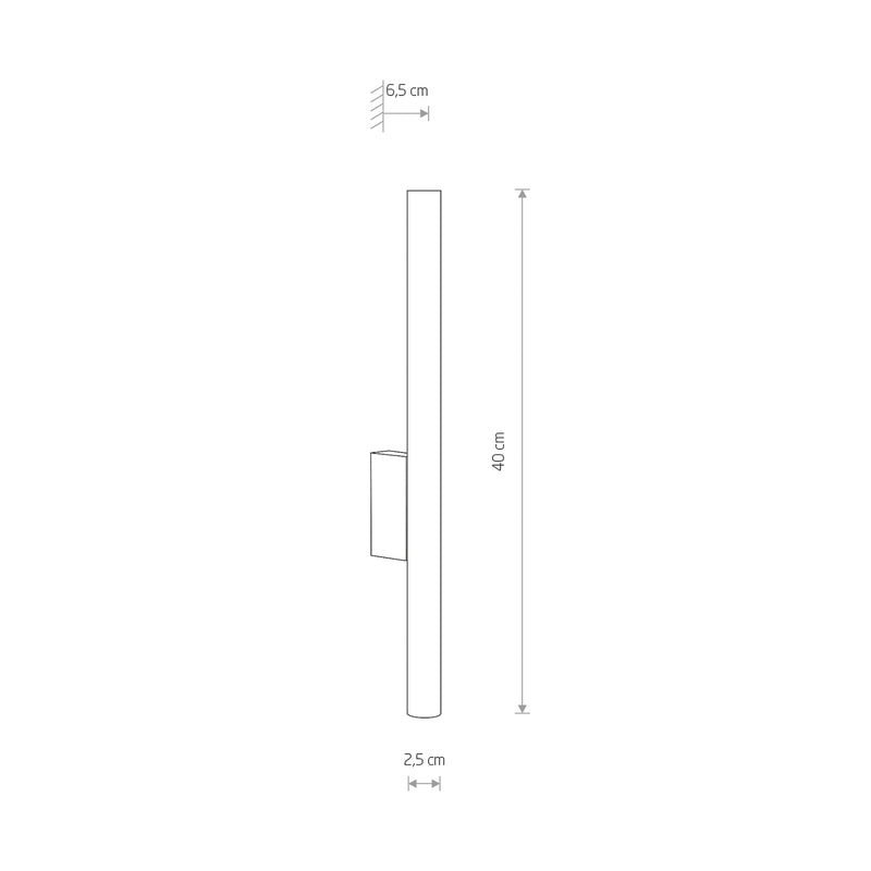Laser Wandleuchte Wandlampe braun Metall 40 cm hoch G9 - 5903139105637