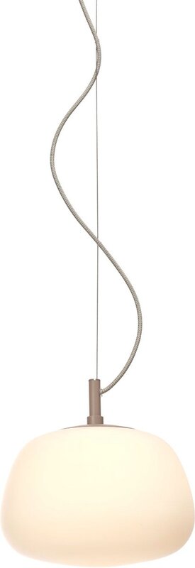 B-Ware IT'S ABOUT ROMI Hängeleuchte Sapporo Ø 24 cm Glas Weiss Beige einflammig