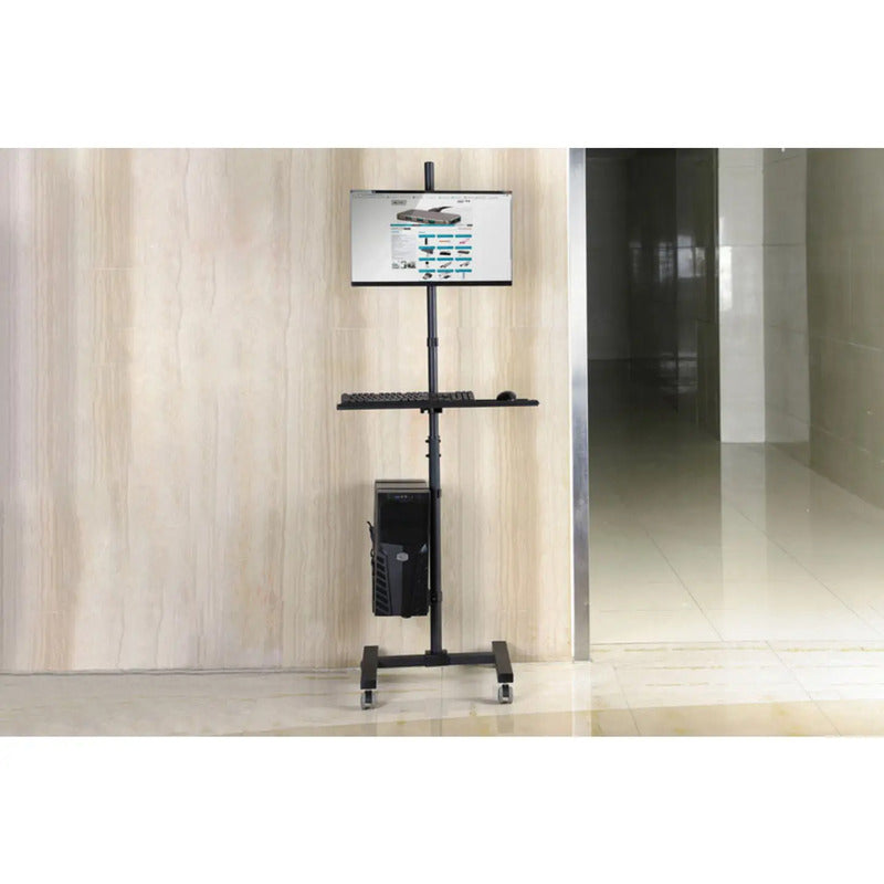 Digitus Mobile Workstation Schwarz für Monitore 17-32 Zoll VESA 75x75 100x100 - 4016032457435