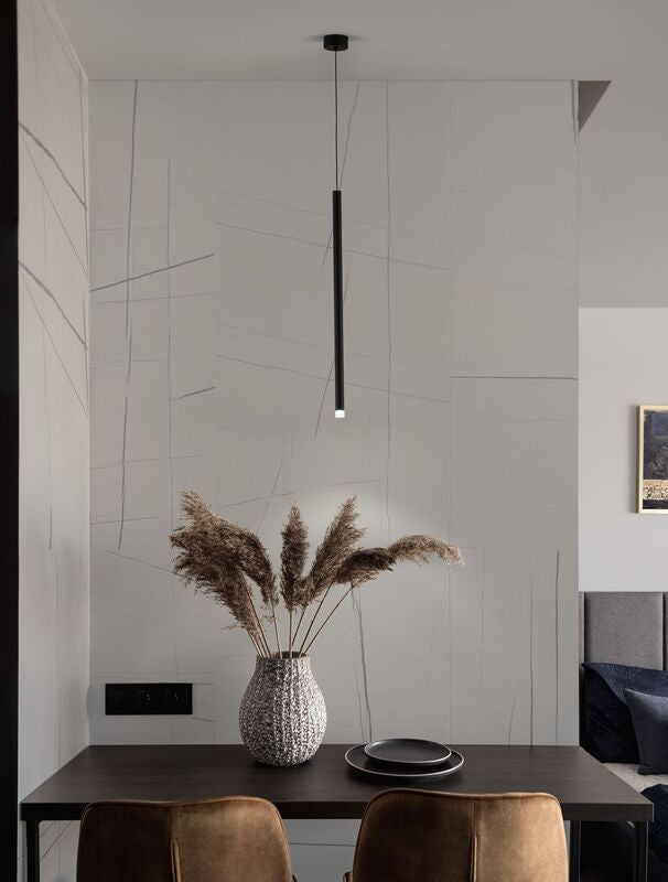 Nova Luce Pendelleuchte Hängeleuchte LED DANDIA Schwarz Warmweiß 150x8 cm 6 W - 5212017440327