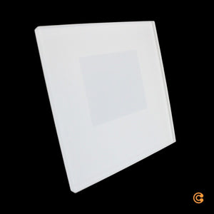 B-Ware Deko Light Abdeckung Blende milchig eckig für Alwaid 78,2x78,2 mm Weiß RAL 9016