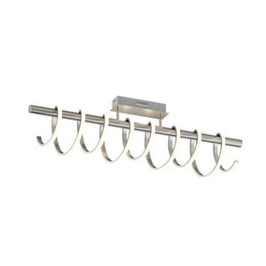 B-Ware Lucande Milora LED-Deckenlampe 100 cm nickel Deckenlampe Deckenlicht Dekolampe
