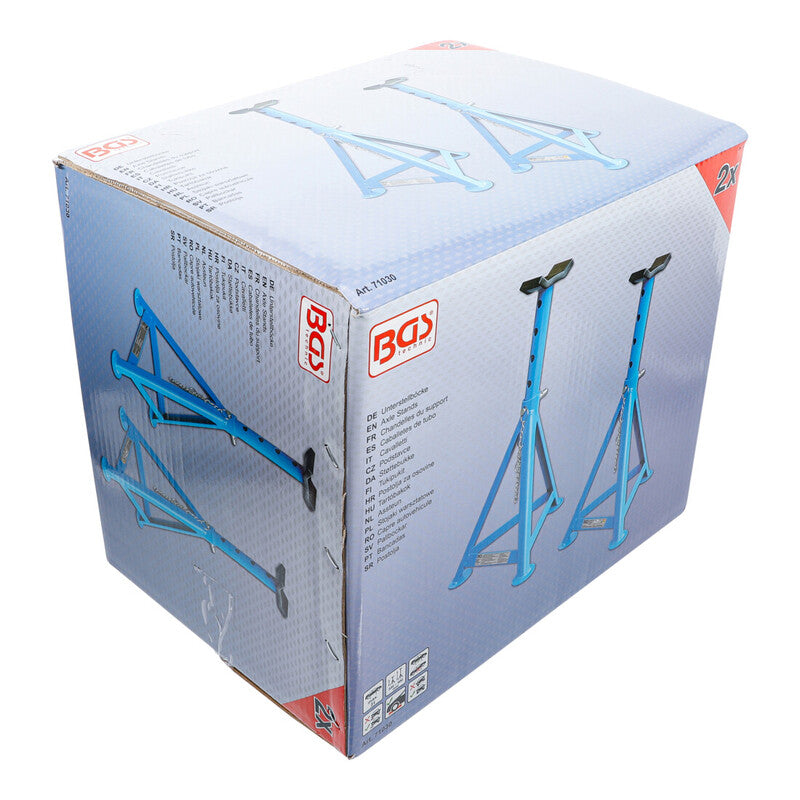 BGS Unterstellbock 71030 Traglast 3000kg Hub 335-500mm Werkstatt 1 Paar blau - 4048769076177