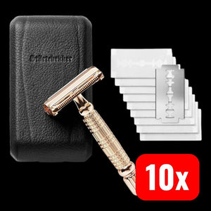 10x B-Ware Störtebekker Rasierhobel Herrenrasierer Rasierer 10 Ersatzklingen rosegold rose