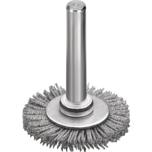 B-Ware Lessmann Rundbürste Schleifbürste SiC D.30mm Schaft 6mm K.120 für Aluminium,