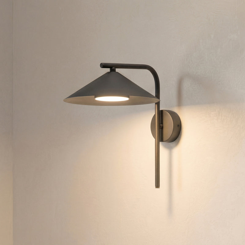 Wandleuchte Lume LED Wandlampe dimmbar braun Metall 30,5cm Höhe 23cm 32cm tief - 5906135113224
