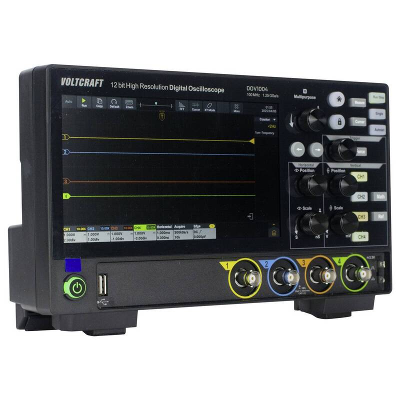 VOLTCRAFT DOV1004 Digital-Oszilloskop 100 MHz 1.25 GSa/s 4 Kanäle LCD-Touchsc... - 4064161397146