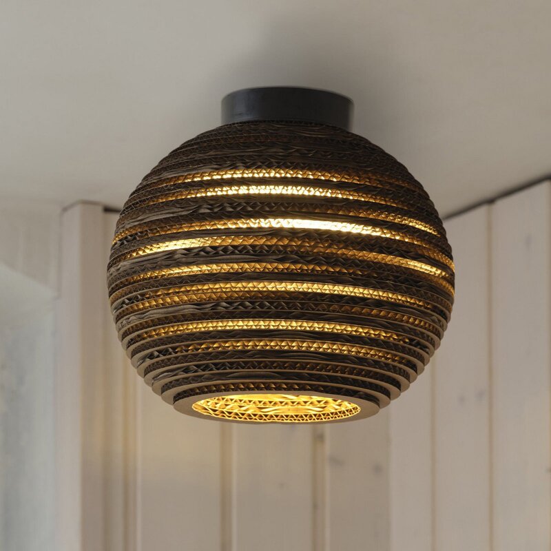 OSRAM Deckenleuchte Lampe BALL braun Ø 26 cm Wellpappe E27 - 4099854453083