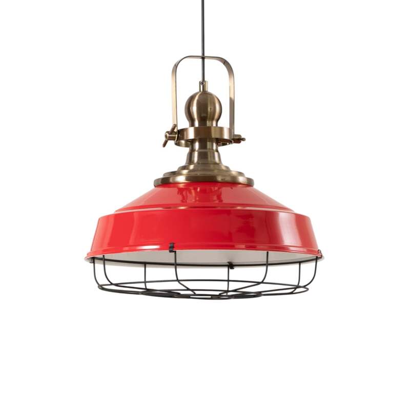 ROYALTECH Hängeleuchte Astel LED Pendelleuchte Lampe dimmbar rot altmessing 43cm - 8684543261900