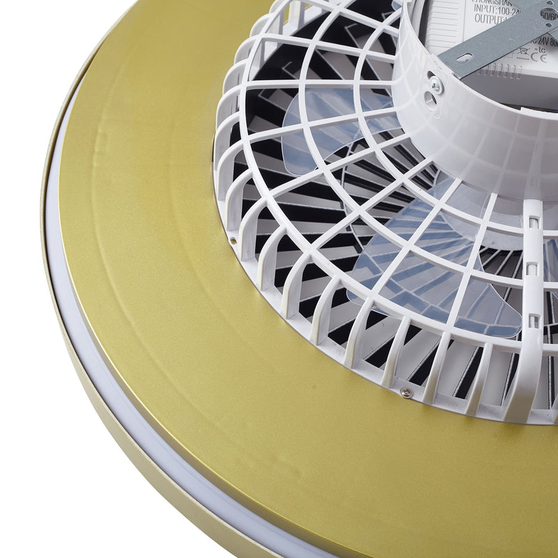Lindby LED-Deckenventilator Teleo messing DC leise Tuya Fernbedienung 58 cm - 4251911780154