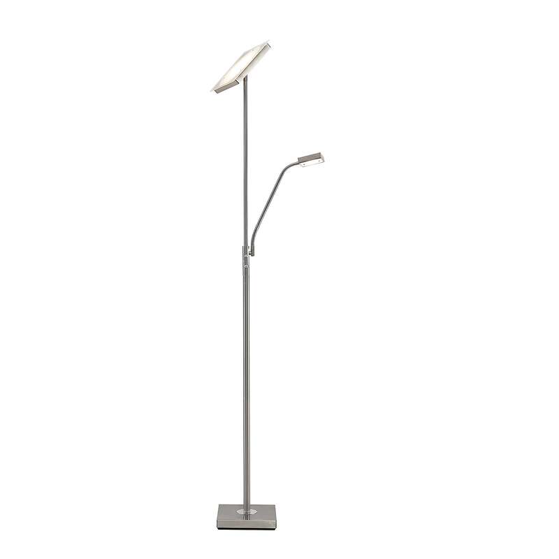 Lindby Sumani LED-Stehleuchte Stehlampe Standleuchte Standlampe eckig nickel - 4251096587081