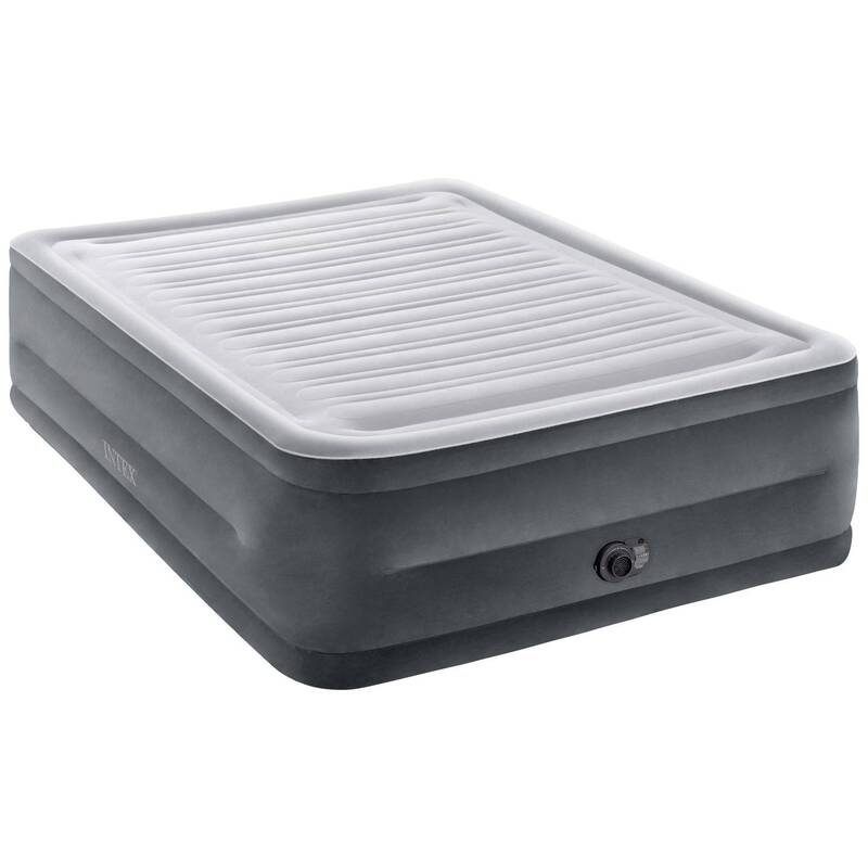 Intex Luftbett ComfortPlush DuraBeam 203x152cm grau Elektropumpe 272kg max. - 6941057422961