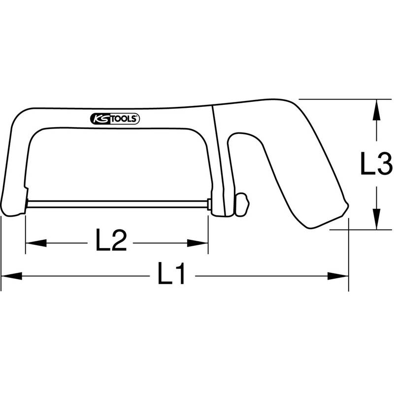 KS Tools Metallbügelsäge Handsäge Sägeblatt Schutzisolierung 265mm Werkzeug - 4042146235263