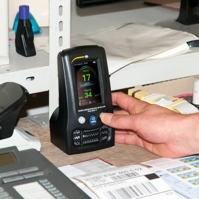 PCE Instruments Feinstaubmessgerät Partikelzähler Lufttester Luftqualitätsmesser - 4250348718358