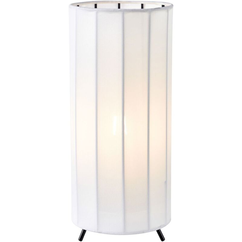Markslöjd Tischlampe Leuchte Hikari Tisch Lampe Stoff Metall weiß 31,5 cm E27 - 7330024618213